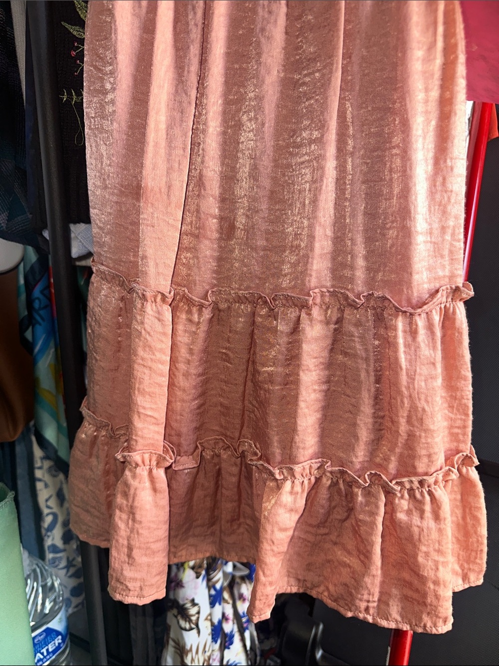 Morgan & Co. Peach Ruffle Mini Dress - Picture 6 of 9